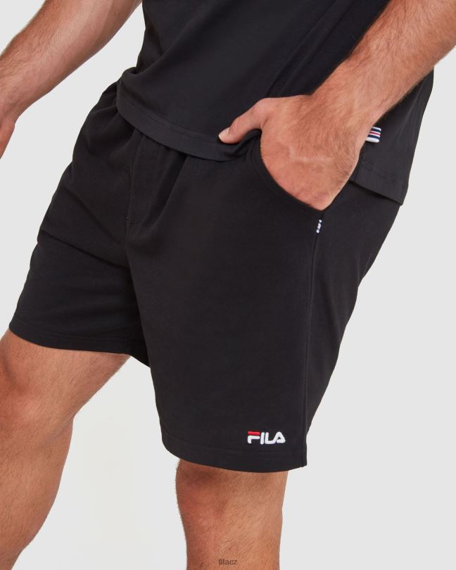 klasické pánské žerzejové kraťasy fila černé 0668L2432 Černá FILA