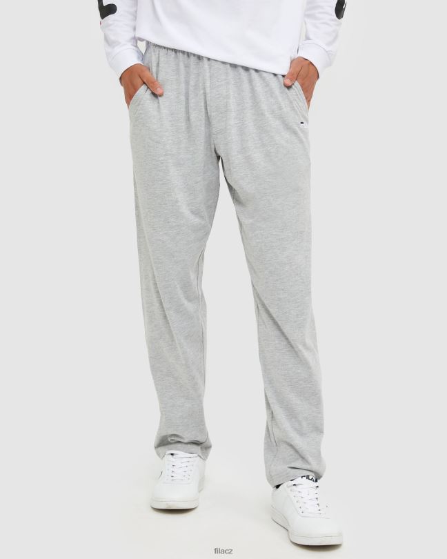 klasické unisex žerzejové kalhoty fila silver marle 0668L2474 stříbrný marle FILA