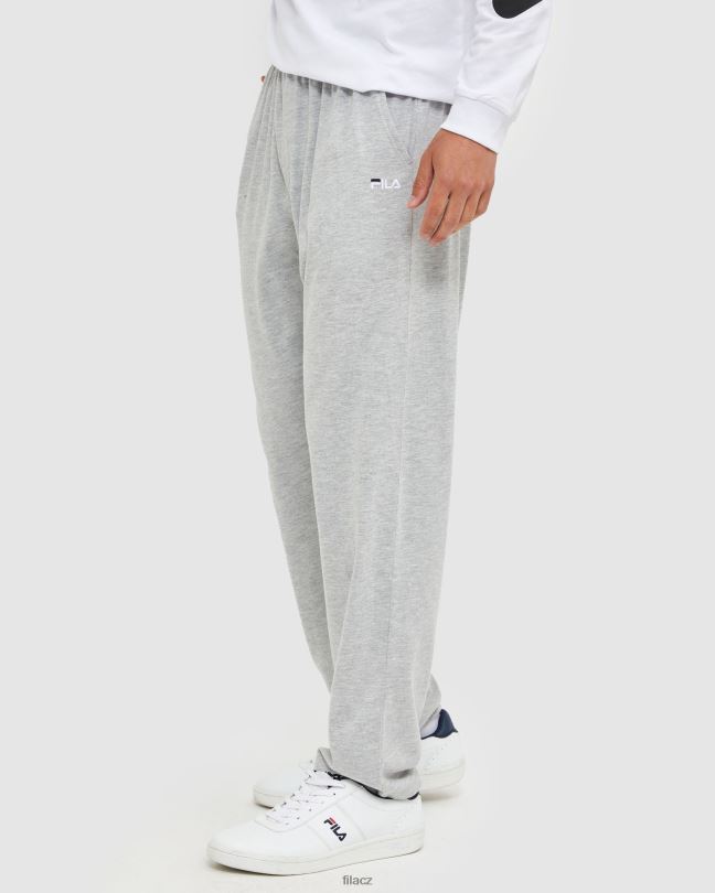 klasické unisex žerzejové kalhoty fila silver marle 0668L2474 stříbrný marle FILA