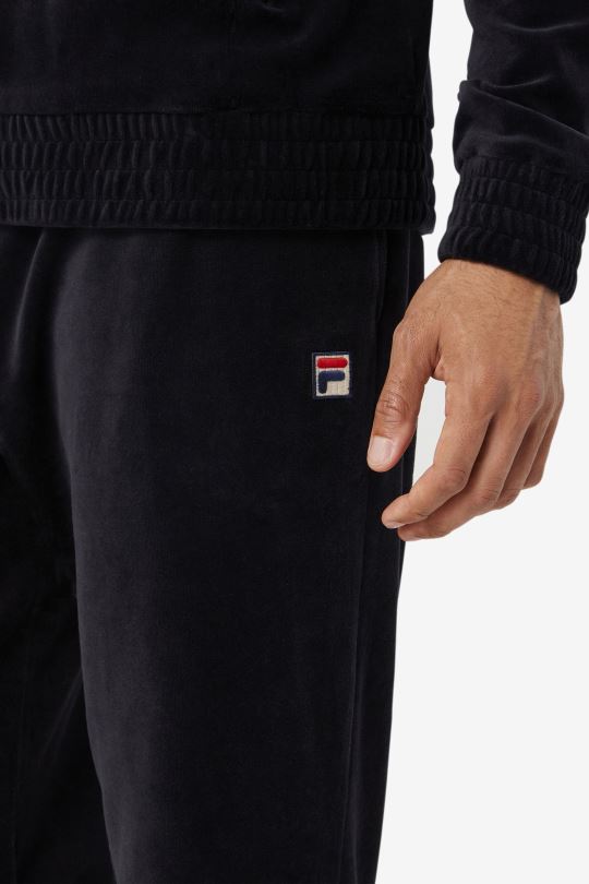 o-fit velurové kalhoty černá fila 0668L557 Černá FILA