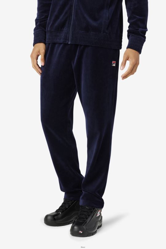 o-fit velurové kalhoty fila navy/gardenia/červená 0668L560 námořnictvo/gardénie/červená FILA