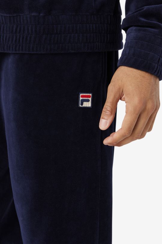 o-fit velurové kalhoty fila navy/gardenia/červená 0668L560 námořnictvo/gardénie/červená FILA