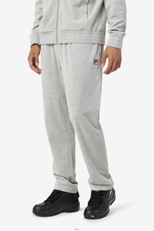 vřesově šedé o-fit velurové kalhoty fila 0668L558 vřesově šedá FILA