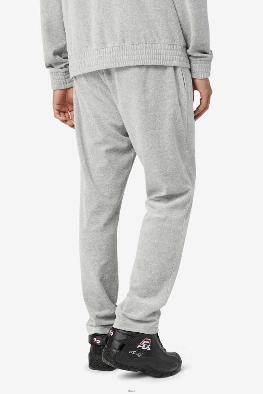 vřesově šedé o-fit velurové kalhoty fila 0668L558 vřesově šedá FILA