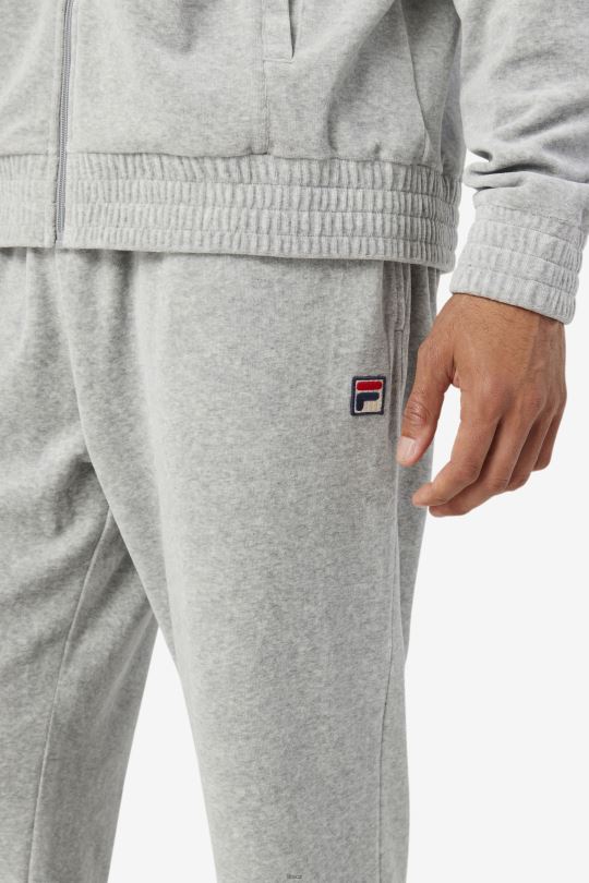 vřesově šedé o-fit velurové kalhoty fila 0668L558 vřesově šedá FILA