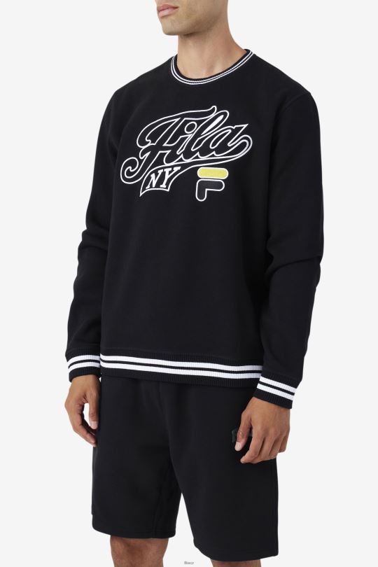 mikina fila black/white/mimosa taylor crewneck 0668L496 černá/bílá/mimóza FILA