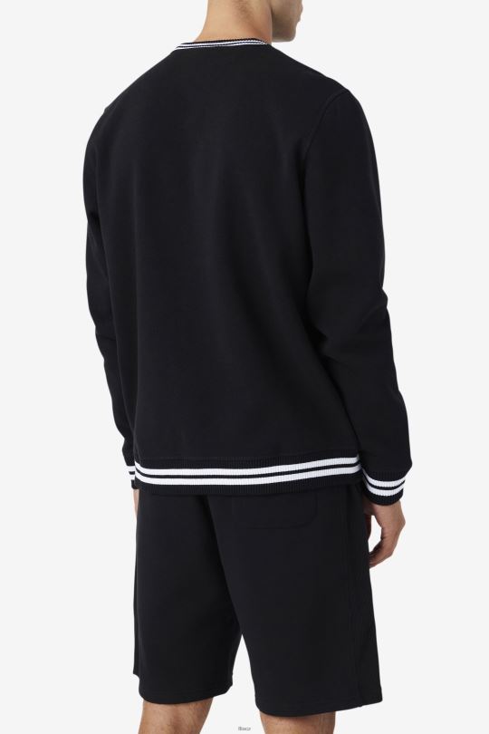 mikina fila black/white/mimosa taylor crewneck 0668L496 černá/bílá/mimóza FILA