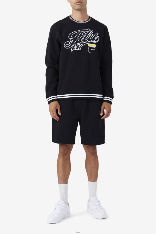 mikina fila black/white/mimosa taylor crewneck 0668L496 černá/bílá/mimóza FILA
