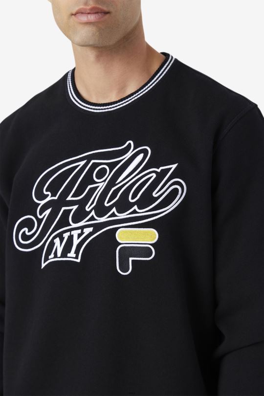 mikina fila black/white/mimosa taylor crewneck 0668L496 černá/bílá/mimóza FILA