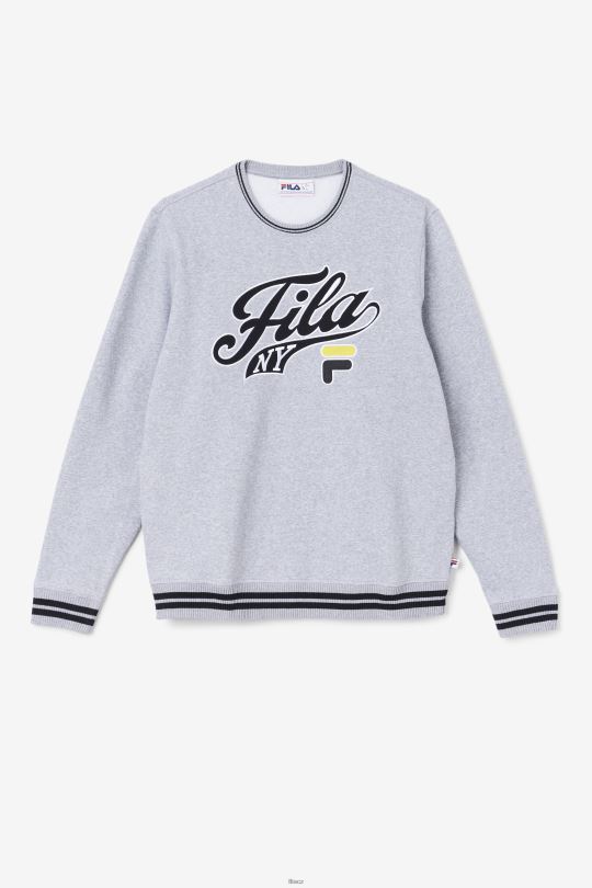 mikina taylor s crewneck světle šedá marl/black/mimosa fila 0668L497 světle šedá opuka/černá/mimóza FILA