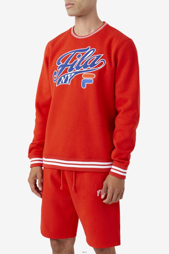 ohnivě červená/modrá/bílá mikina taylor crewneck fila 0668L498 ohnivě červená/modrá/bílá FILA