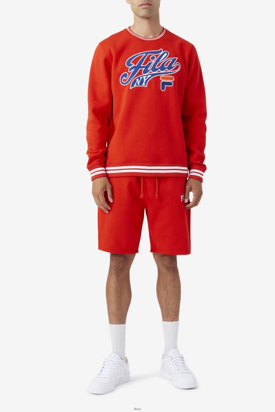 ohnivě červená/modrá/bílá mikina taylor crewneck fila 0668L498 ohnivě červená/modrá/bílá FILA