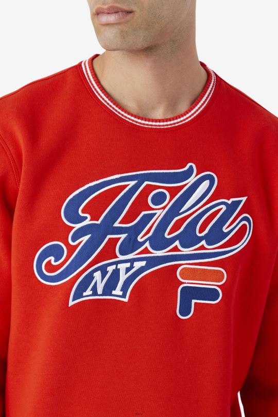 ohnivě červená/modrá/bílá mikina taylor crewneck fila 0668L498 ohnivě červená/modrá/bílá FILA