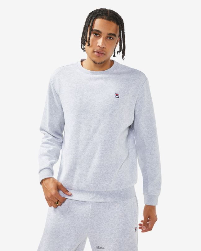 světle šedá marle fila unisex odznak 2.0 crew 0668L2511 světle šedá marle FILA