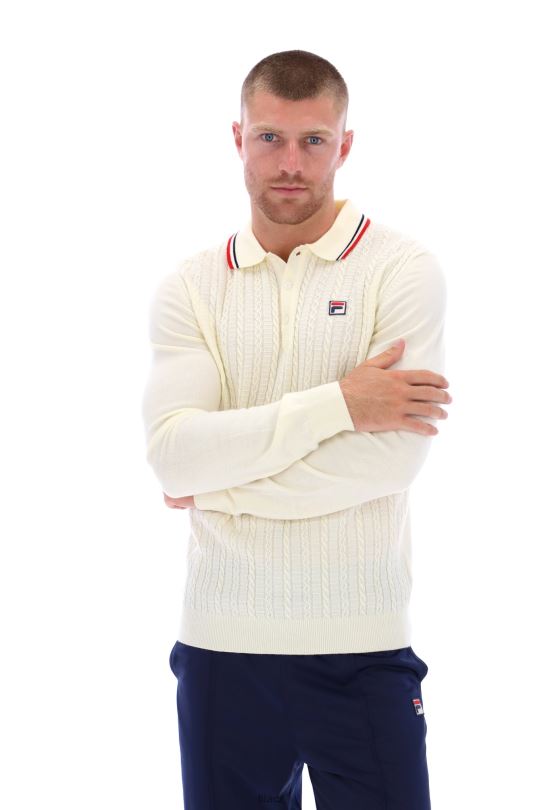 Platon cable knit polo fila 0668L3287FILA
