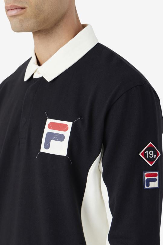 black/egret filmore rugby fila 0668L414 černá/volavka FILA
