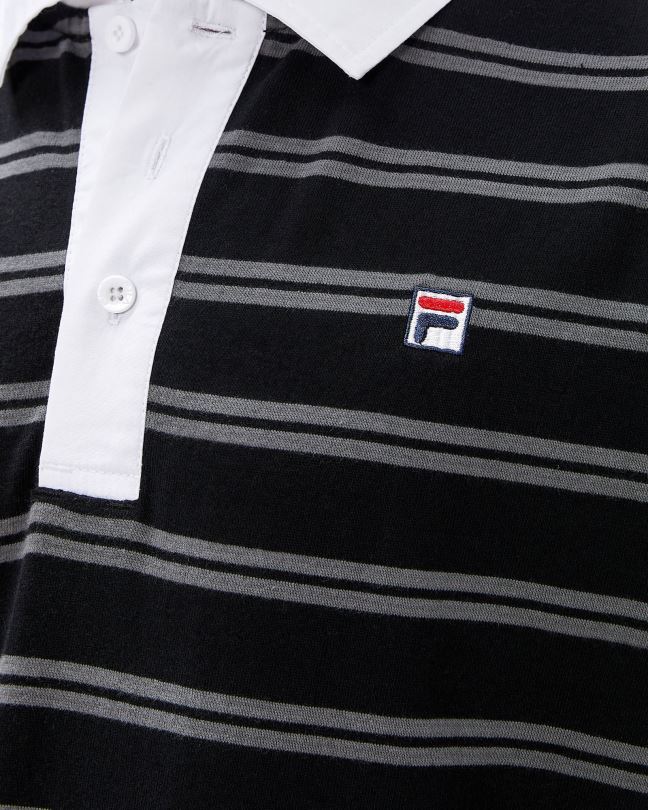 černý pánský odznak rugby polo fila 0668L2562 Černá FILA