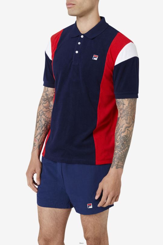 fila astro froté polo námořnická/červená/bílá 0668L253 námořnická/červená/bílá FILA