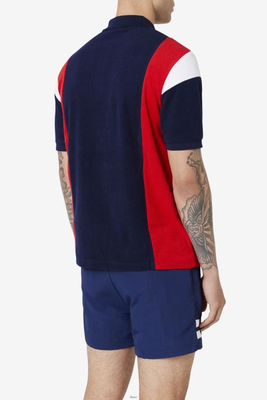 fila astro froté polo námořnická/červená/bílá 0668L253 námořnická/červená/bílá FILA