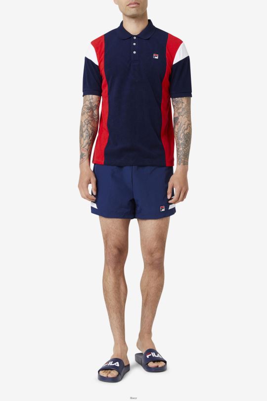 fila astro froté polo námořnická/červená/bílá 0668L253 námořnická/červená/bílá FILA