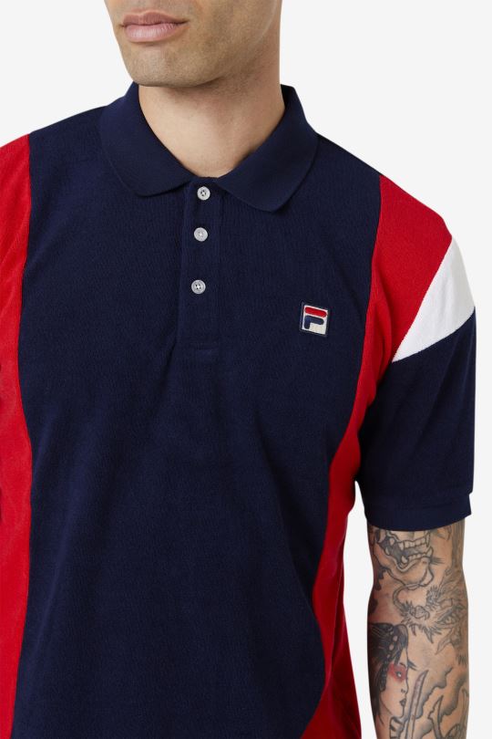 fila astro froté polo námořnická/červená/bílá 0668L253 námořnická/červená/bílá FILA