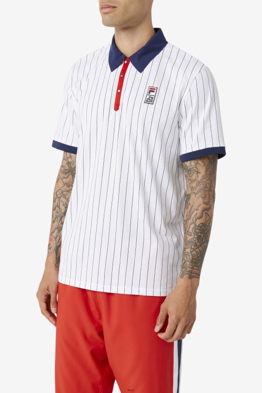 fila bílá/peacoat/red fila x the museum bb1 polo 0668L418 bílá/povlak/červená FILA