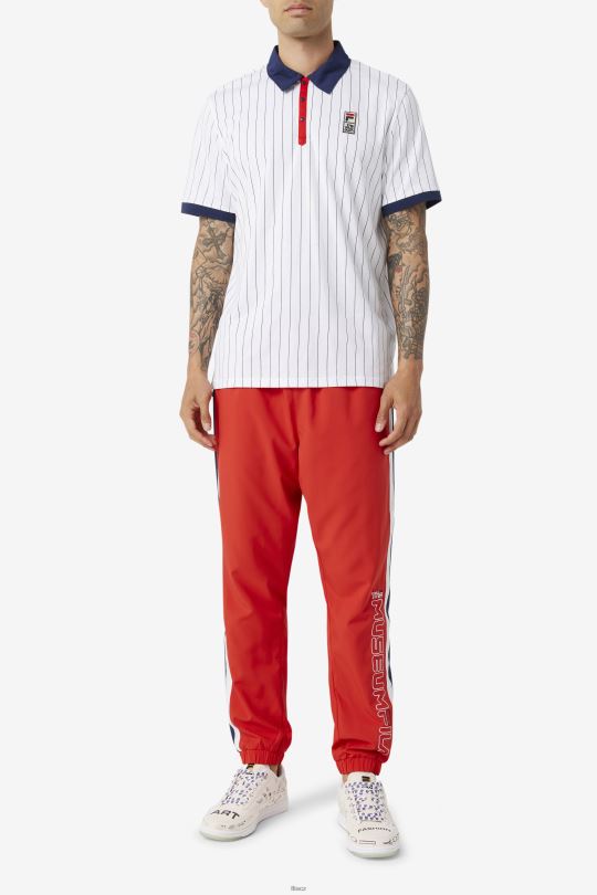 fila bílá/peacoat/red fila x the museum bb1 polo 0668L418 bílá/povlak/červená FILA