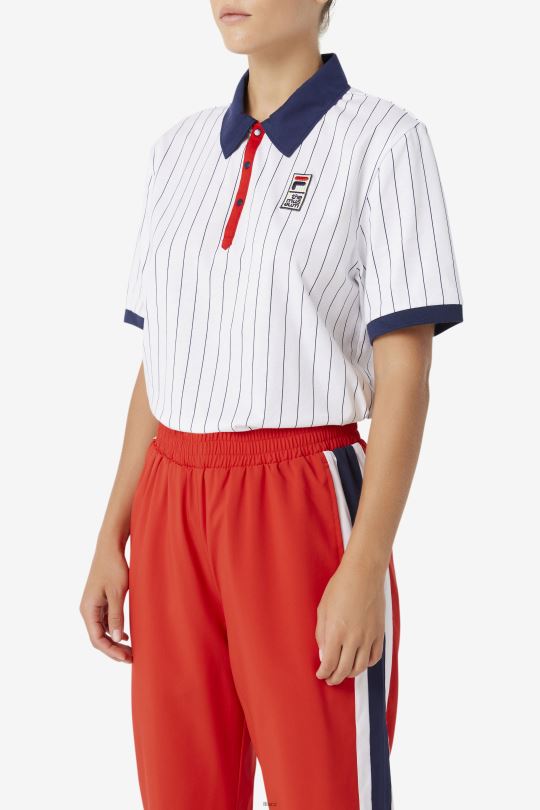 fila bílá/peacoat/red fila x the museum bb1 polo 0668L418 bílá/povlak/červená FILA