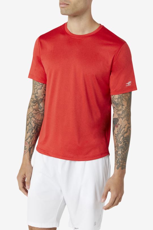 fila červená pikleball hřebenatka lem crew 0668L1108 Červené FILA