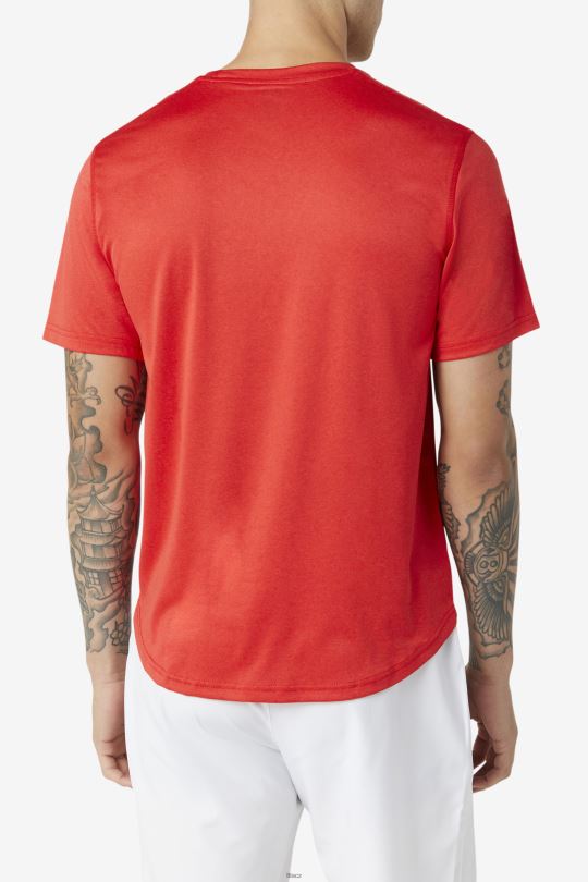 fila červená pikleball hřebenatka lem crew 0668L1108 Červené FILA