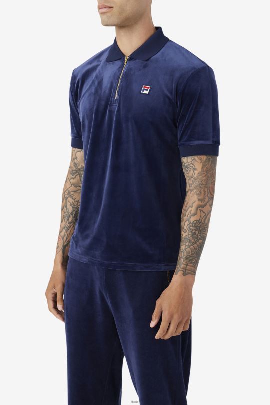 fila fil a navy devon velurové polo 0668L412 fil a námořnictvo FILA