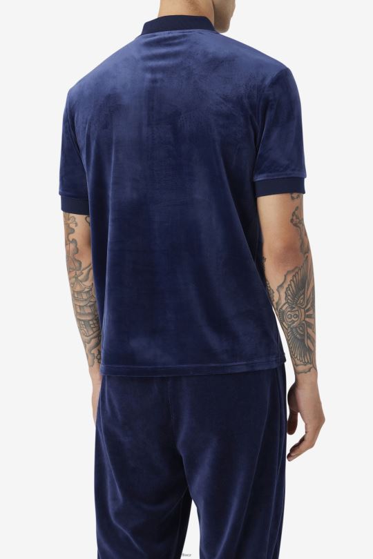 fila fil a navy devon velurové polo 0668L412 fil a námořnictvo FILA