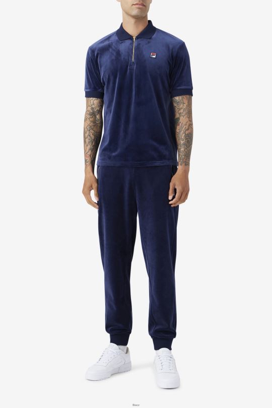 fila fil a navy devon velurové polo 0668L412 fil a námořnictvo FILA