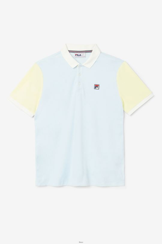 fila gramme polo modrá/jemná žlutá/marshmallow 0668L373 modrá/jemná žlutá/marshmallow FILA
