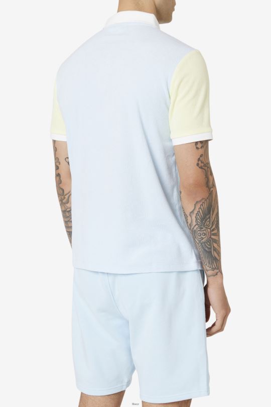 fila gramme polo modrá/jemná žlutá/marshmallow 0668L373 modrá/jemná žlutá/marshmallow FILA