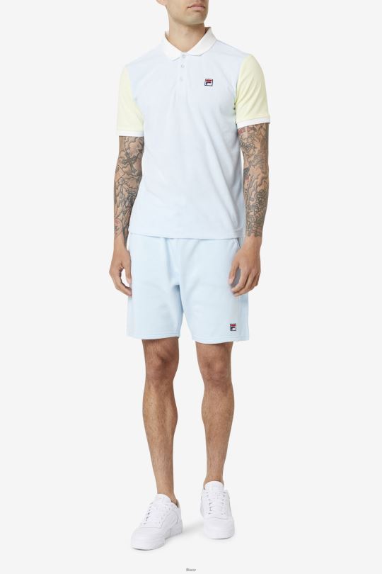 fila gramme polo modrá/jemná žlutá/marshmallow 0668L373 modrá/jemná žlutá/marshmallow FILA