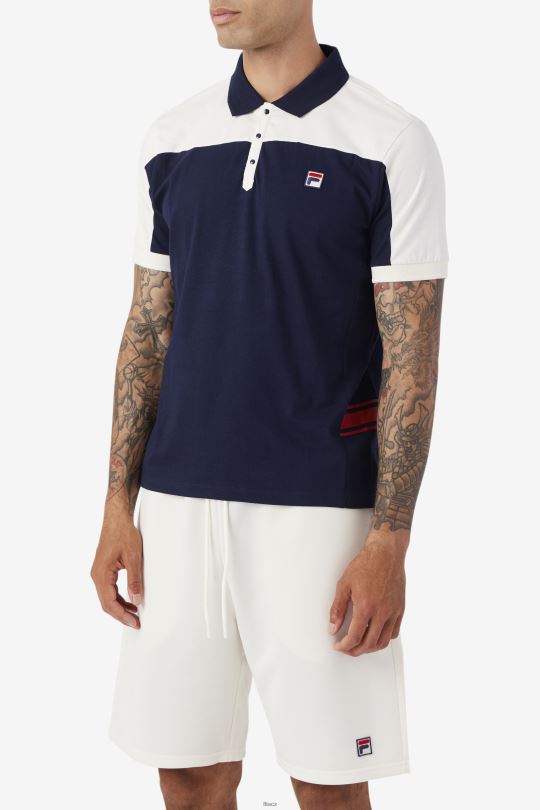 fila mivvi polo navy/gardenia/red 0668L415 námořnictvo/gardénie/červená FILA
