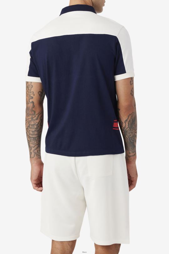 fila mivvi polo navy/gardenia/red 0668L415 námořnictvo/gardénie/červená FILA