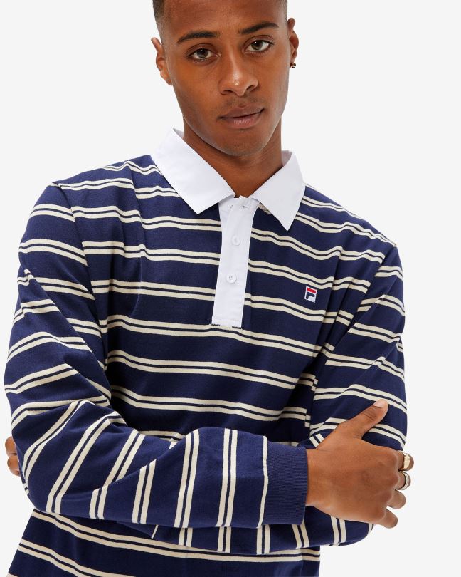 fila nový námořnický pánský odznak rugby polo 0668L2566 nové námořnictvo FILA