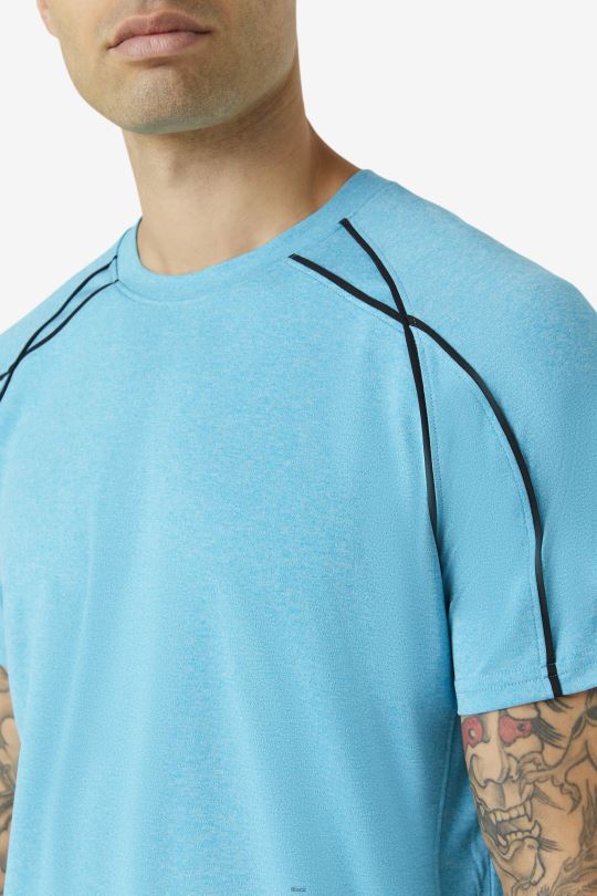 fila pikleball krátký rukáv crew karibský mořský vřes/černá 0668L1111 vřes karibský/černý FILA