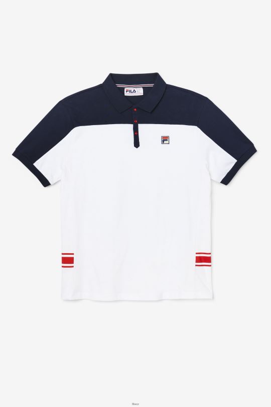 mivvi polo fila bílá/námořnická/červená 0668L416 bílá/námořnická/červená FILA