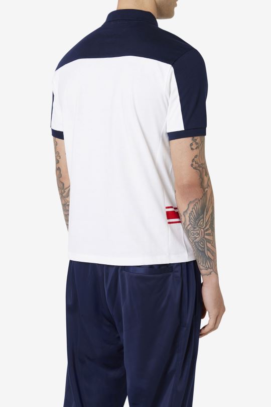 mivvi polo fila bílá/námořnická/červená 0668L416 bílá/námořnická/červená FILA