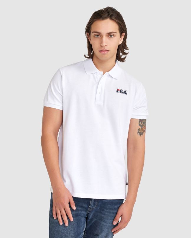 pánské asher polo bílé fila 0668L2375 bílý FILA