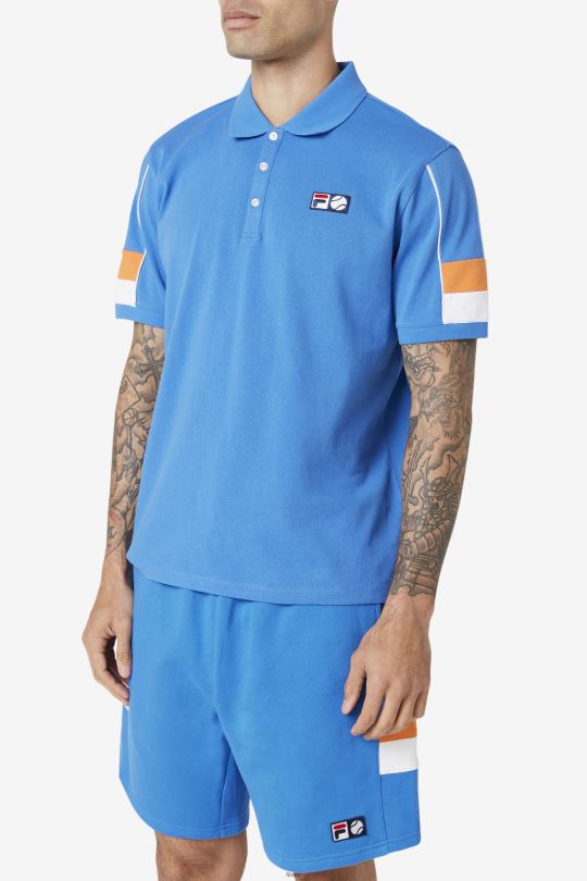 silná modrá/bílá/korálová růže coda polo fila 0668L420 silná modrá/bílá/korálová růže FILA