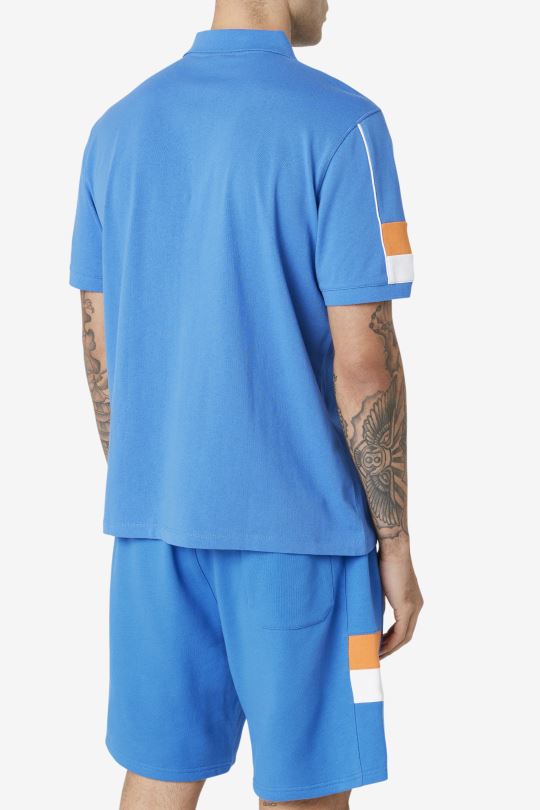 silná modrá/bílá/korálová růže coda polo fila 0668L420 silná modrá/bílá/korálová růže FILA
