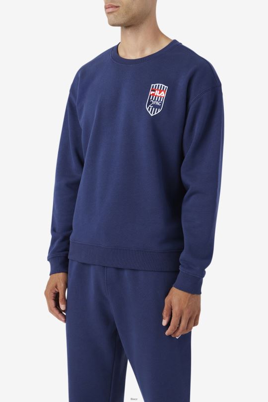 2pac fleecová záplata crew fila navy 0668L512 námořnictvo FILA