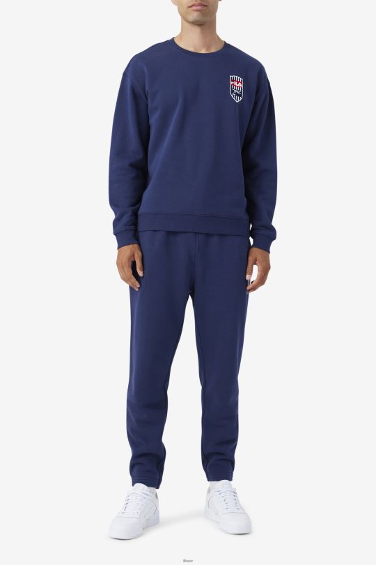 2pac fleecová záplata crew fila navy 0668L512 námořnictvo FILA