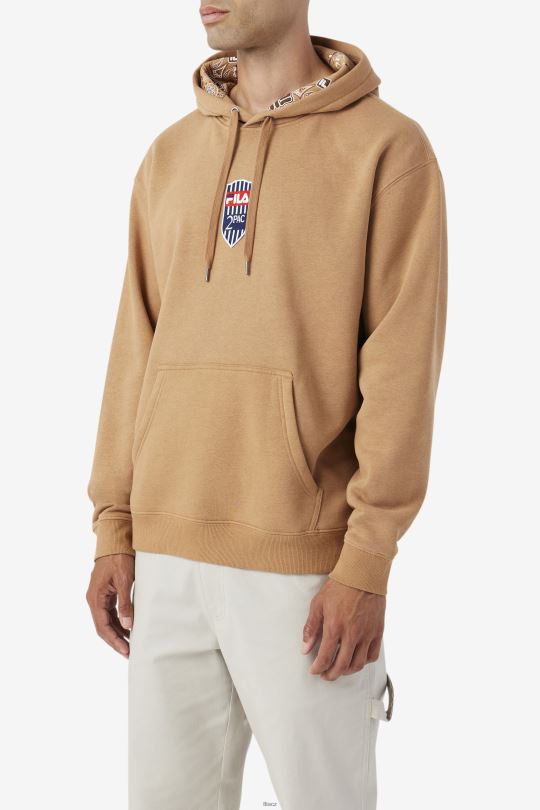 2pac náplast s kapucí fila tabákově hnědá 0668L476 tabákově hnědá FILA