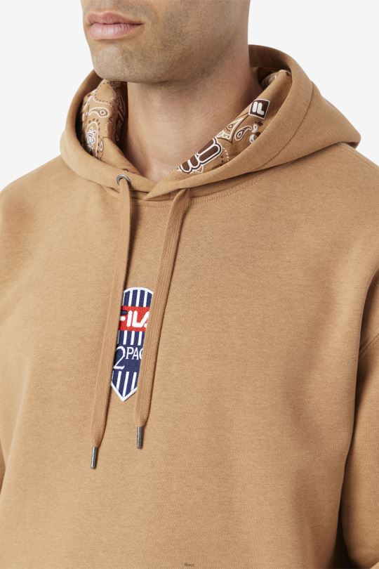 2pac náplast s kapucí fila tabákově hnědá 0668L476 tabákově hnědá FILA