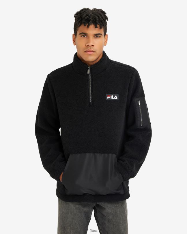 Fila černá pánská cole teddy qtr zip 0668L2608 Černá FILA